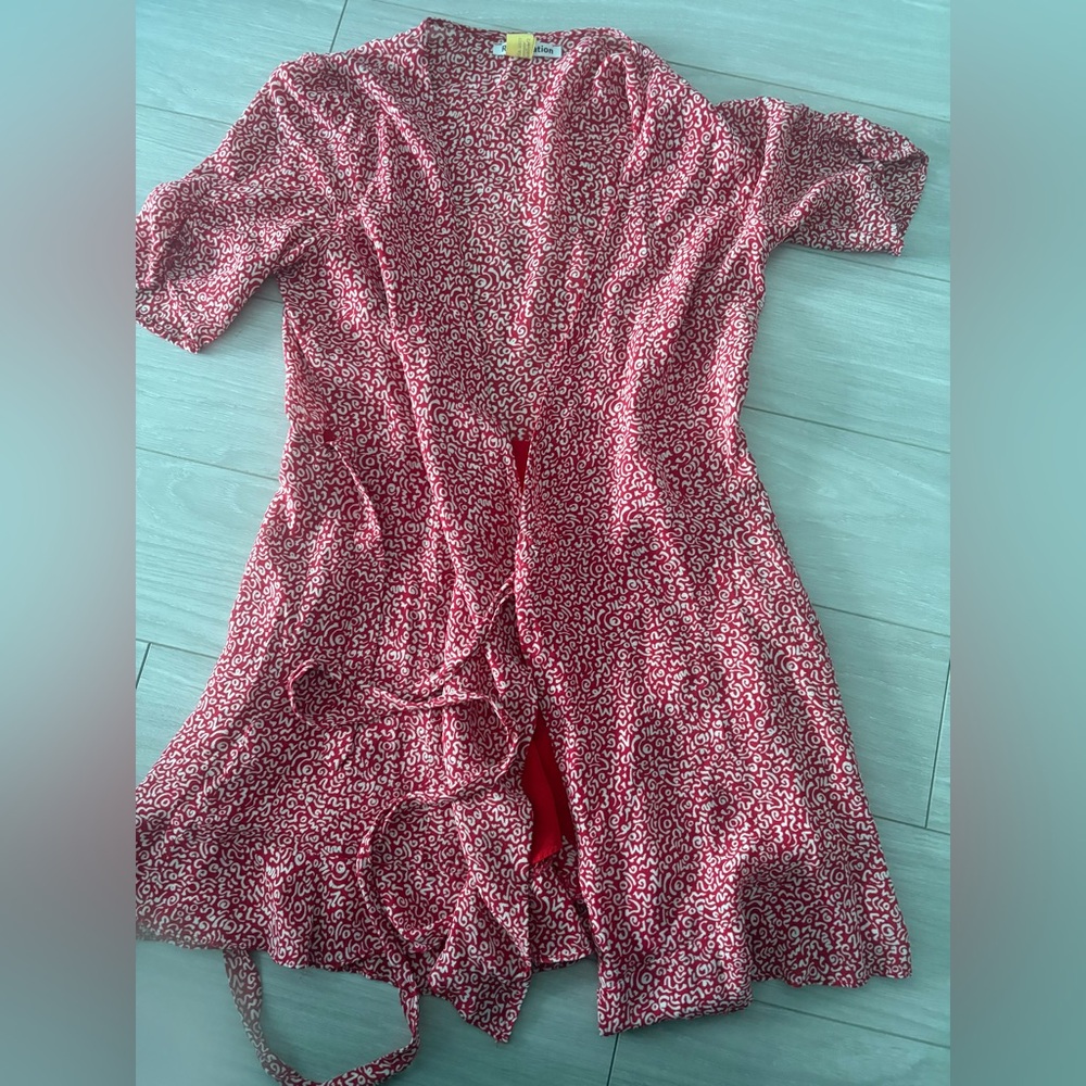 Reformation Monica wrap mini dress